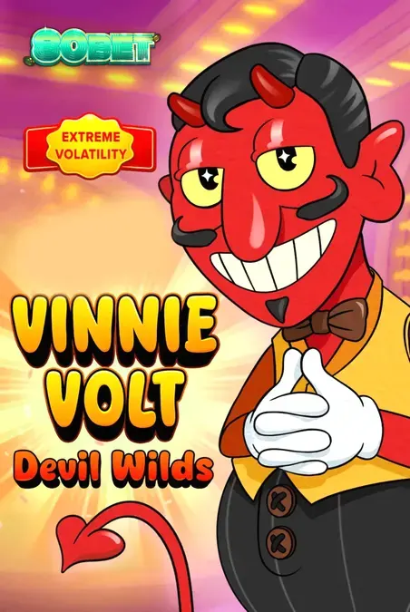 Vinnie Volt: Devil Wilds slot interface com tema de desenho animado retrô